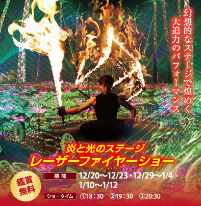 [12/20–12/23 · 12/29–1/4 · 1/10–1/12] Fire & Light Stage: Laser Fire Show @ Southeast Botanical Gardens
