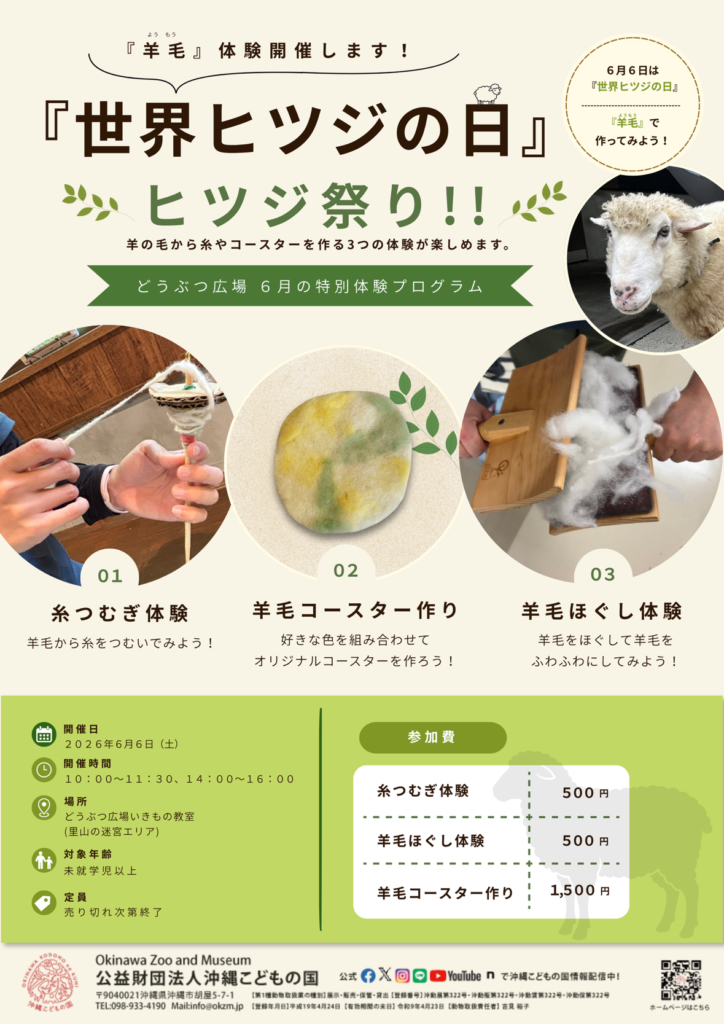 [6/6] 動物廣場特別工作坊「世界綿羊日 綿羊祭！！」＠沖繩兒童王國